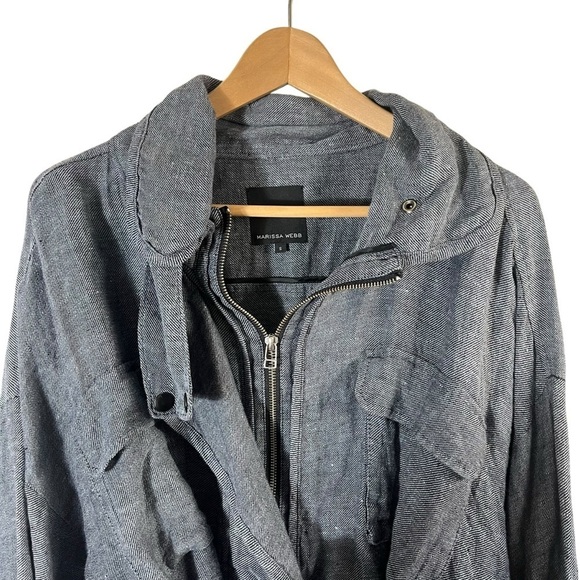 MARISSA WEBB Kayla Anorak Linen Chambray Utility Jacket - Picture 7 of 13